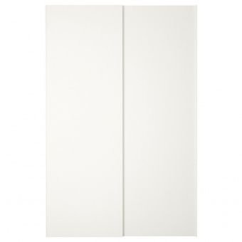 ХАСВИК Пара раздвижных дверей, белый, 150x236 см