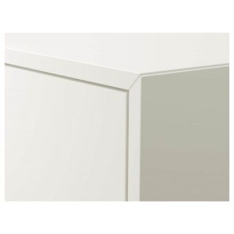 картинка ЭКЕТ Комбинация настенных шкафов, белый/темно-серый, светло-серый, 80x35x210 см от магазина Wmart