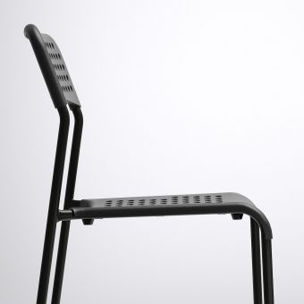 ТЭРЕНДО / АДДЕ Стол и 4 стула, черный, 110 см