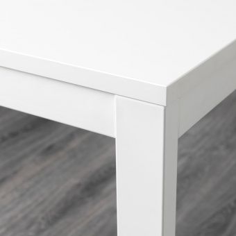 ВАНГСТА Раздвижной стол, белый, 80/120x70 см