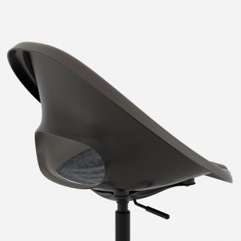 картинка ЭЛДБЕРГЕТ / МАЛЬСКЭР Рабочее кресло c подушкой, черный, темно-серый от магазина Wmart
