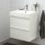картинка ГОДМОРГОН / БРОВИКЕН Шкаф для раковины с 2 ящ, глянцевый белый, БРОГРУНД смеситель, 61x49x68 см от магазина Wmart