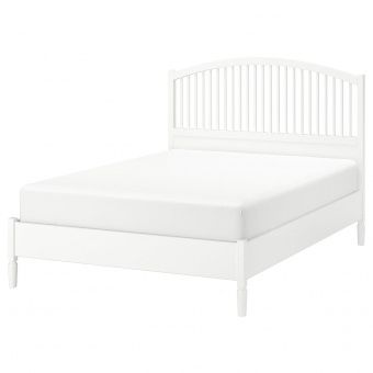 картинка TYSSEDAL ТИССЕДАЛЬ Каркас кровати - белый/Лурой 160x200 см от магазина Wmart