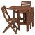 картинка ЭПЛАРО Стол+2 складных стула,д/сада, коричневая морилка от магазина Wmart