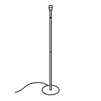 СКАФТЕТ Основание напольн светильн, никелированный