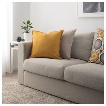 ГУРЛИ Чехол на подушку, золотисто-желтый, 50x50 см