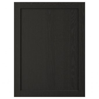 картинка ЛЕРХЮТТАН Дверь, черная морилка, 60x80 см от магазина Wmart
