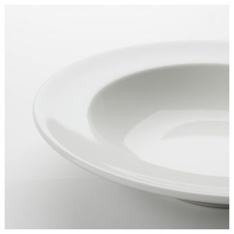 ВАРДАГЕН Тарелка глубокая, белый с оттенком, 23 см