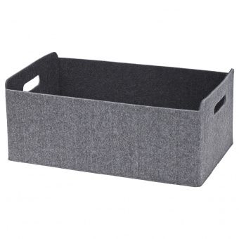 БЕСТО Коробка, серый, 32x51x21 см