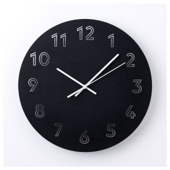 картинка TUNNIS ТУННИС Настенные часы - черный 30 см от магазина Wmart