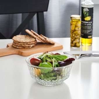 картинка СЭЛЛЬСКАПЛИГ Миска, прозрачное стекло, с рисунком, 15 см от магазина Wmart