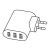 КОПЛА Зарядное устройство/3 USB-порта, белый