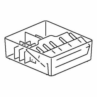 ГОДМОРГОН Ящик с отделениями, дымчатый, 32x28x10 см