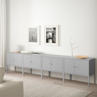 картинка ЛИКСГУЛЬТ Комбинация шкафов, серый, 120x35x92 см от магазина Wmart