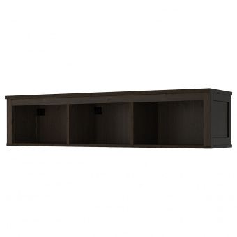 картинка HEMNES ХЕМНЭС Полочный/арочный модуль - черно-коричневый 148x37 см от магазина Wmart