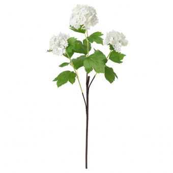 СМИККА Цветок искусственный, снежок, белый, 60 см