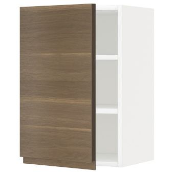 картинка METOD МЕТОД Шкаф навесной с полкой - белый/Воксторп грецкий орех 40x60 см от магазина Wmart