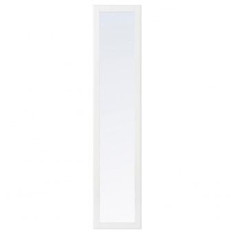 ТИССЕДАЛЬ Дверца с петлями, белый, зеркальное стекло, 50x229 см