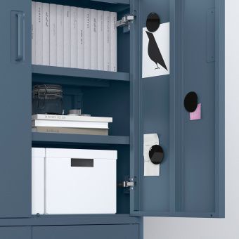 картинка ИДОСЕН Шкаф с электронным замком, синий, 80x119 см от магазина Wmart
