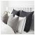 КРИСТИАННЕ Чехол на подушку, белый, темно-серый в полоску, 50x50 см