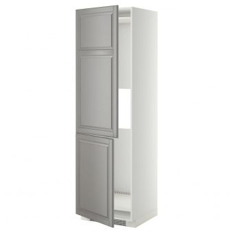 картинка METOD МЕТОД Выс шкаф д/холодильн или морозильн - белый/Будбин серый 60x60x200 см от магазина Wmart