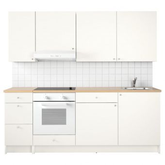 картинка КНОКСХУЛЬТ Кухня, белый, 220x61x220 см от магазина Wmart