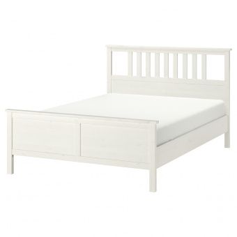 картинка ХЕМНЭС Каркас кровати, белая морилка, Лурой, 160x200 см от магазина Wmart