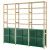 картинка ИВАР 3 секции/шкаф/полки, сосна, зеленый сетка, 259x30x226 см от магазина Wmart