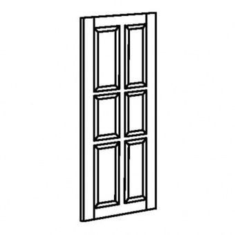 БУДБИН Стеклянная дверь, белый с оттенком, 40x80 см