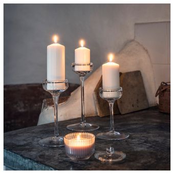 БЛОМДОРФ Ароматическая свеча в стакане, Гладиолус, серый, 9 см