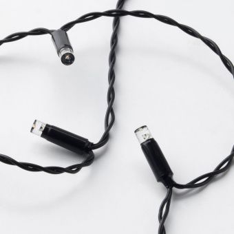 картинка ЛЕДЛЬЮС Гирлянда, 12 светодиодов, для сада, с батарейным питанием черный от магазина Wmart