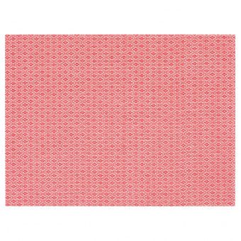 ГАЛЛЬРА Салфетка под приборы, красный, с рисунком, 45x33 см