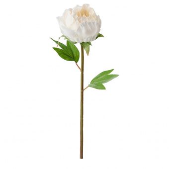 СМИККА Цветок искусственный, Пион, белый, 30 см