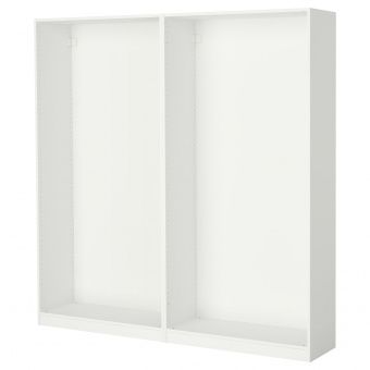 картинка ПАКС 2 каркаса гардеробов, белый, 200x35x201 см от магазина Wmart