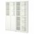 картинка БИЛЛИ / ОКСБЕРГ Стеллаж/панельные/стеклянные двери, белый, стекло, 160x30x202 см от магазина Wmart