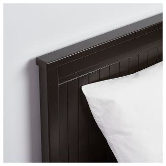 ХЕМНЭС Каркас кровати-кушетки с 3 ящиками, черно-коричневый, 80x200 см