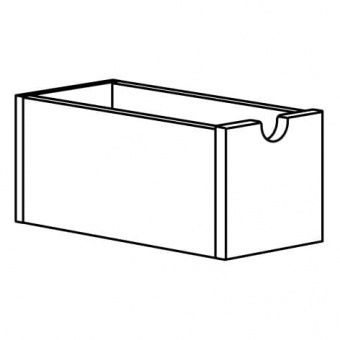 ТОРНВИКЕН Ящик, белый с оттенком, 16x34x15 см