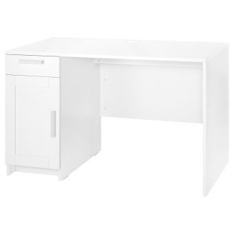 картинка БРИМНЭС Письменный стол, белый, 120x65 см от магазина Wmart