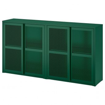 картинка IVAR ИВАР Шкаф с дверями - зеленый сетка 160x30x83 см от магазина Wmart