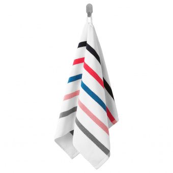 ФОСКОН Полотенце, белый, разноцветный, 50x100 см