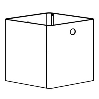 КУГГИС Контейнер, белый, 30x30x30 см