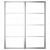 картинка PAX ПАКС Рама д/раздв дврц, с направл, 2 шт - алюминий 200x236 см от магазина Wmart