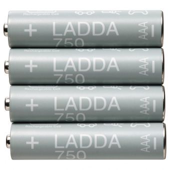 картинка LADDA ЛАДДА Аккумуляторная батарейка - HR03 AAA 1,2 В 750 мА•ч от магазина Wmart