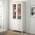 картинка ХЕМНЭС Шкаф-витрина с 3 ящиками, белая морилка, светло-коричневый, 90x197 см от магазина Wmart