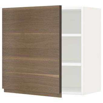 картинка METOD МЕТОД Шкаф навесной с полкой - белый/Воксторп грецкий орех 60x60 см от магазина Wmart