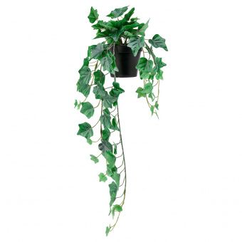 картинка ФЕЙКА Искусственное растение в горшке, д/дома/улицы, подвесной Плющ, 12 см от магазина Wmart
