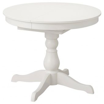 картинка INGATORP ИНГАТОРП Раздвижной стол - белый 90/125 см от магазина Wmart