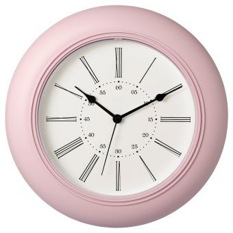 СКАЙРОН Настенные часы, розовый, 30 см
