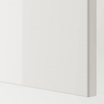 картинка ПАКС / ФАРДАЛЬ/ВИКЕДАЛЬ Гардероб, комбинация, глянцевый белый, зеркальное стекло, 200x60x201 см от магазина Wmart