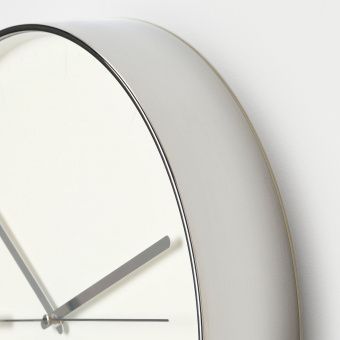 картинка МАЛЛХОППА Настенные часы, серебристый, 35 см от магазина Wmart
